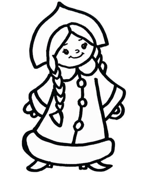 Аппликации "Снегурочка"