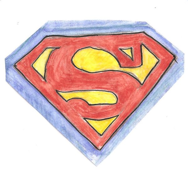 Супермен для рисования легко