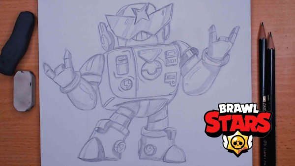 Бравлеры карандашом легко