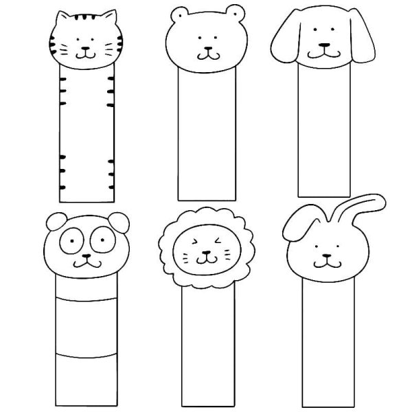 Рисунки для закладок для книг лёгкие