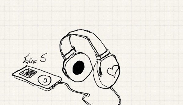 Наушники карандашом для срисовки