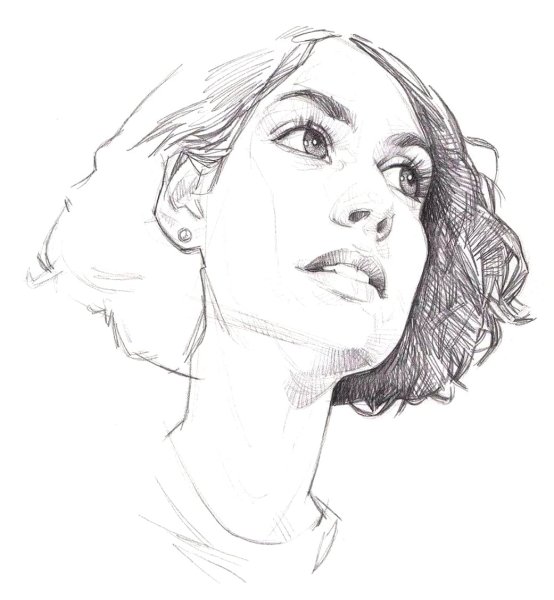 Графический портрет девушки