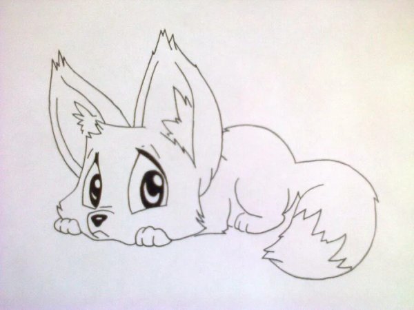 Лиса рисунок