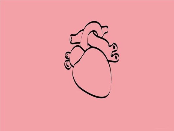 Легкий рисунок настоящего сердца