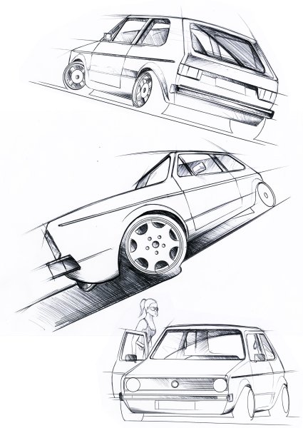 VW Golf mk1 чертежи