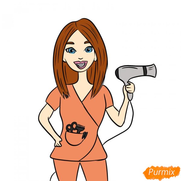 Парикмахер рисунок карандашом