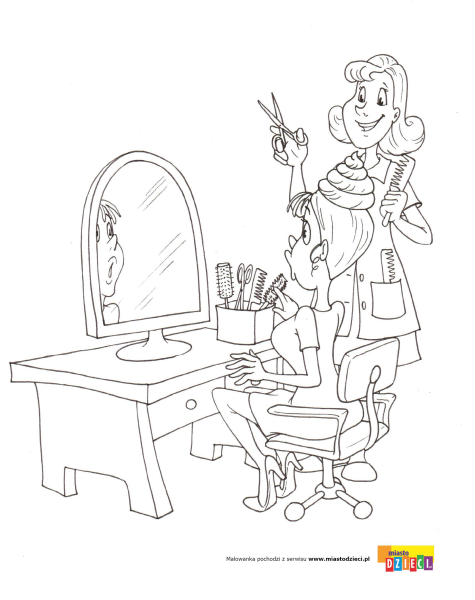Раскраска парикмахер