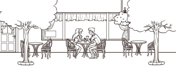 Кафе для срисовки