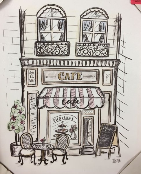 Нарисованный ресторан