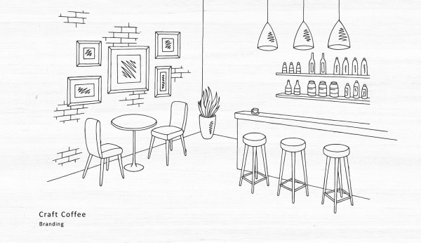 Скетч кафе на улице