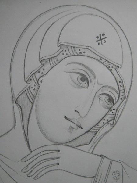Рисование икон карандашом