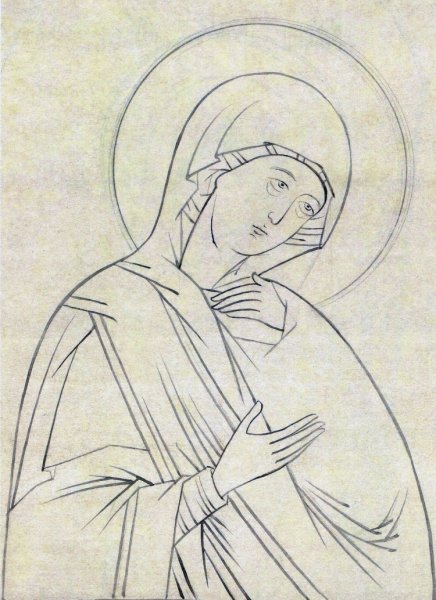 Прорись иконы Николая Чудотворца