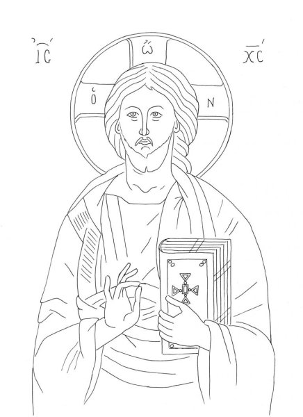 Икона Иисуса Христа вектор