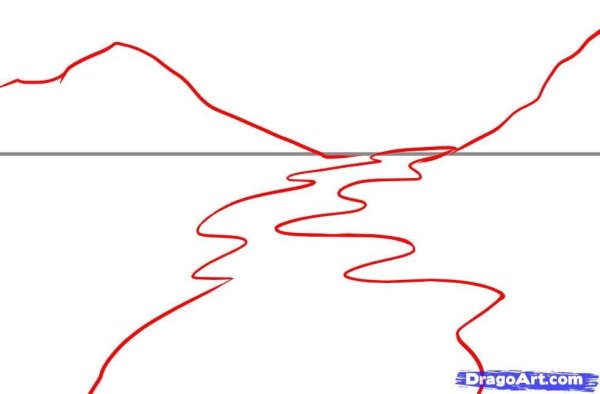 Ручей карандашом