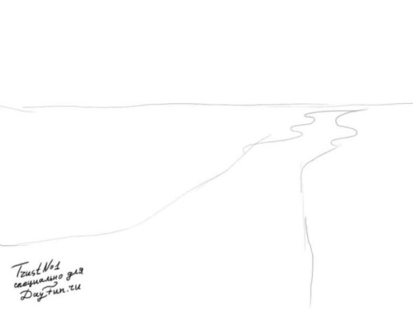 Эскиз осеннего пейзажа