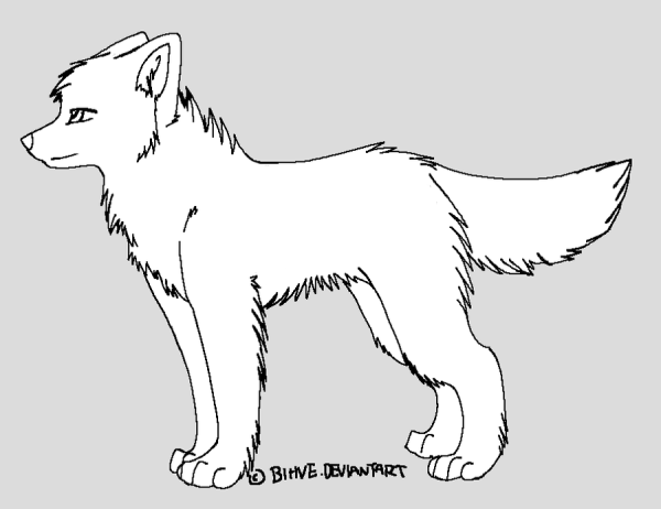 Манекен волка для рисования