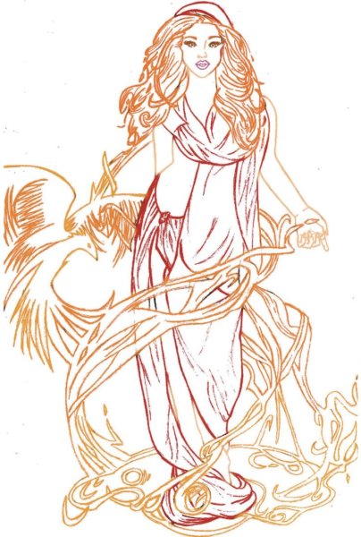 Раскраска Греческая богиня Афродита