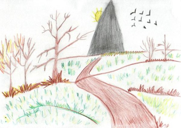 Нивы сжаты Рощи голы рисунок