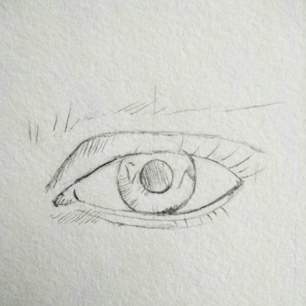 Зрачок карандашом