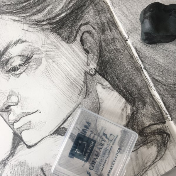 Эльман портрет карандашом