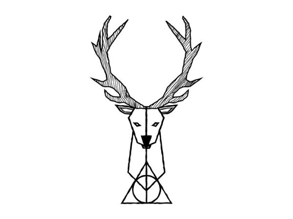 Поэтапный рисунок оленя