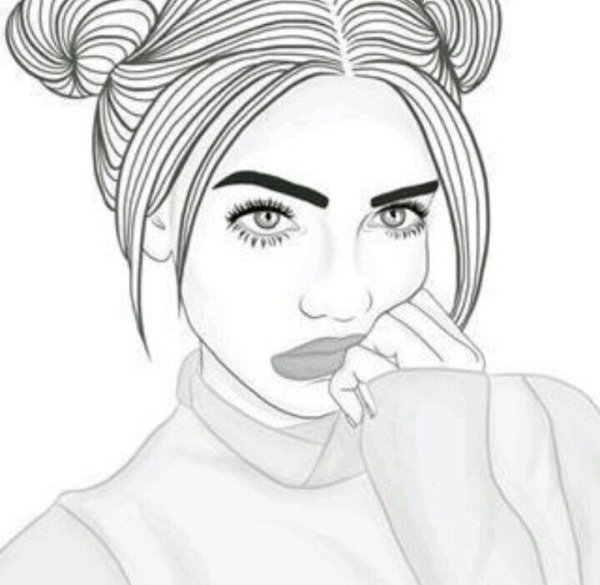 Раскраски девушки в стиле арт