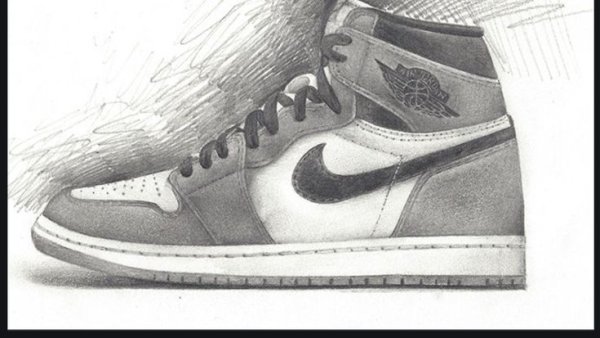 Nike Air Jordan 1 рисовать