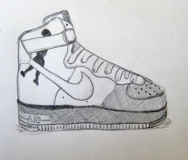 Nike Air Force 1 drawing