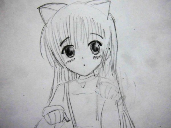 Аниме для раскрашивания с ушками