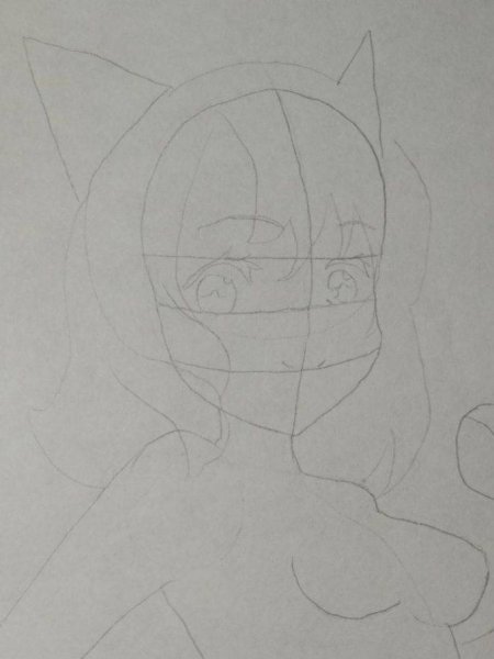 Аниме девочка скетч