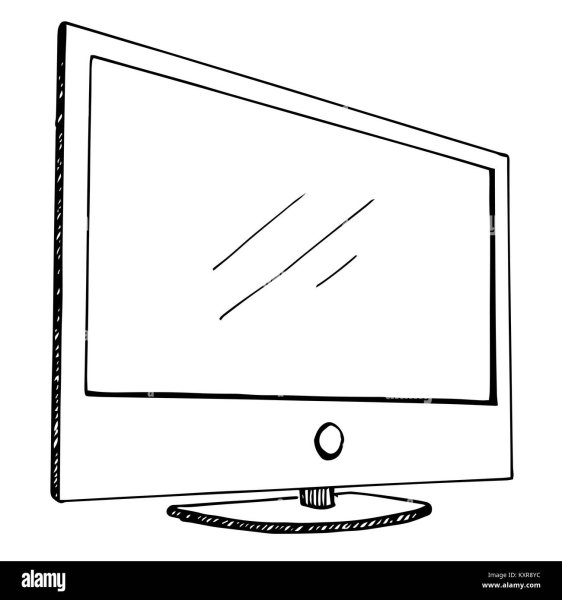 Эскиз старого телевизора