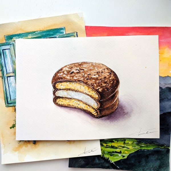 Скетчинг маркерами еда