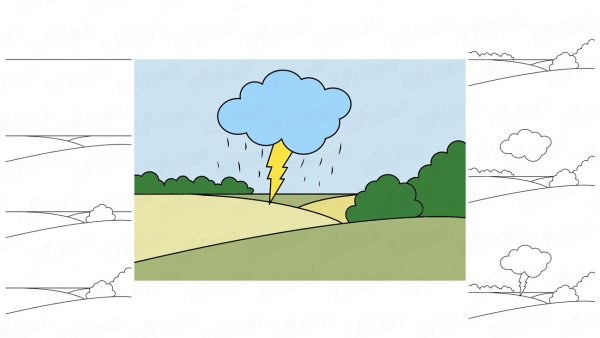 Рисование Весенняя гроза