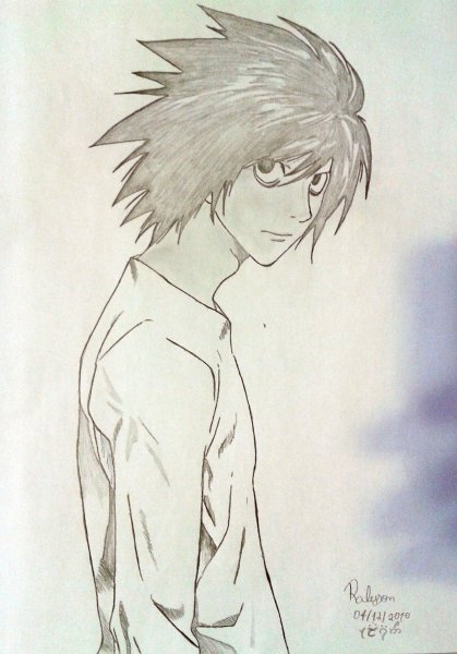 Тетрадь смерти рисовка