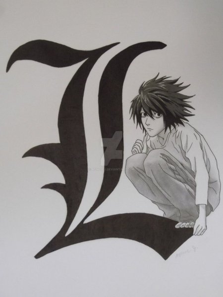 Кира тетрадь смерти тату