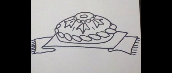 Каравай рисунок карандашом