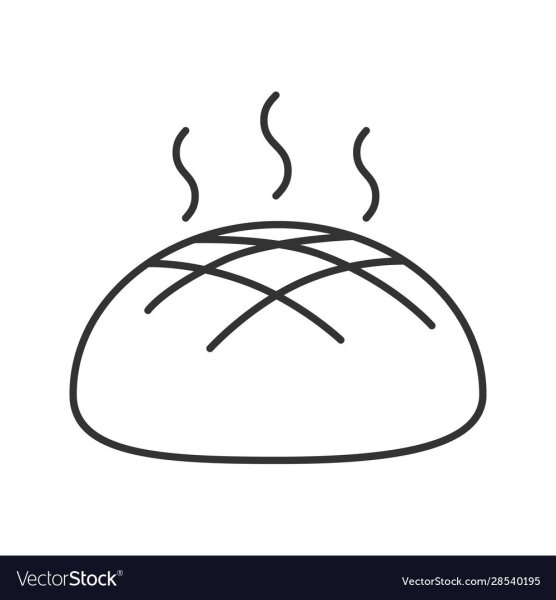 Раскраска каравай хлеба для детей