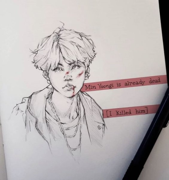 Рисунки БТС Юнги