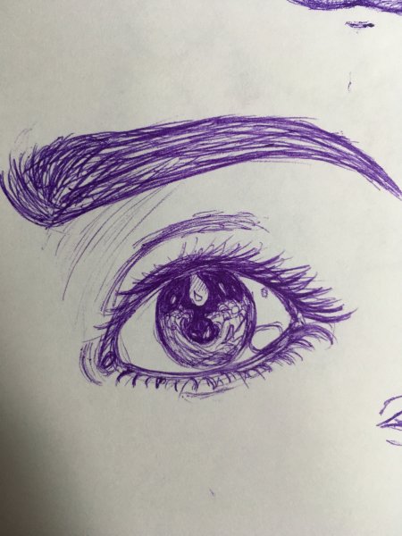 Глаз ручкой пошагово