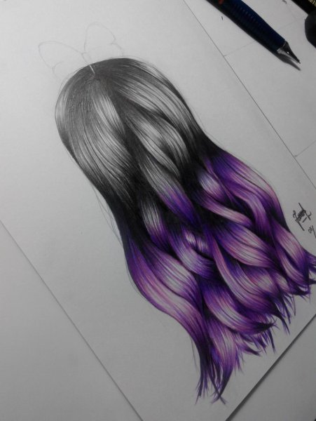 Волосы карандаш цвет