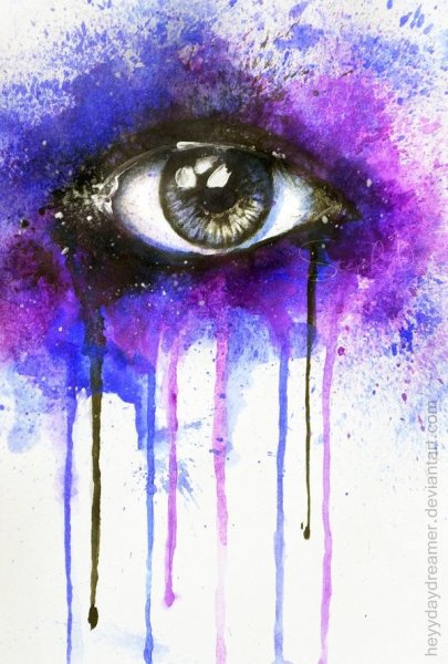 Глаз арт красками