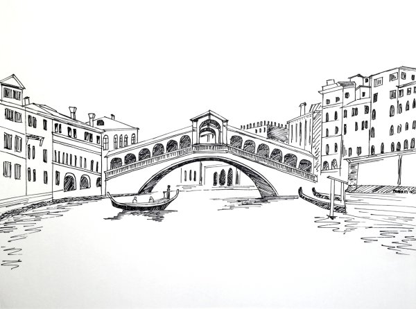 Мост Риальто Венеция чертежи