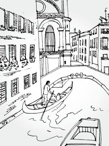 Венеция раскраска