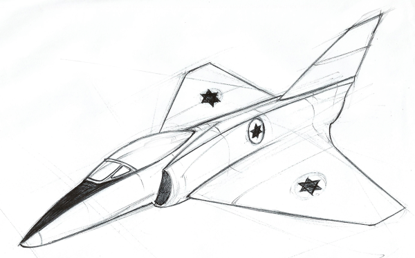 Военный самолет эскиз