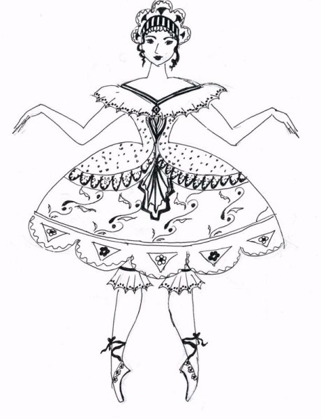 Карнавальный костюм карандашом