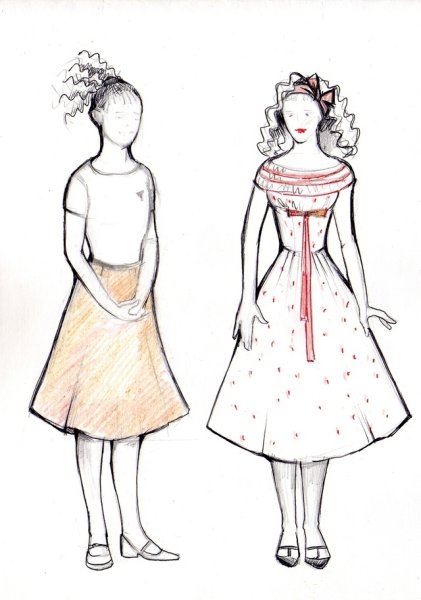 Эскиз исторического костюма