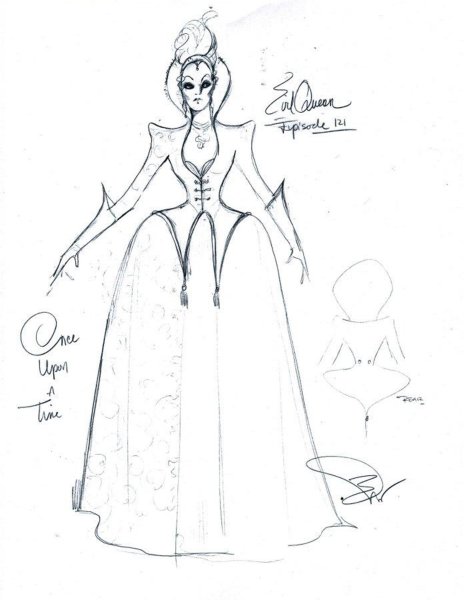 Театральный костюм карандашом