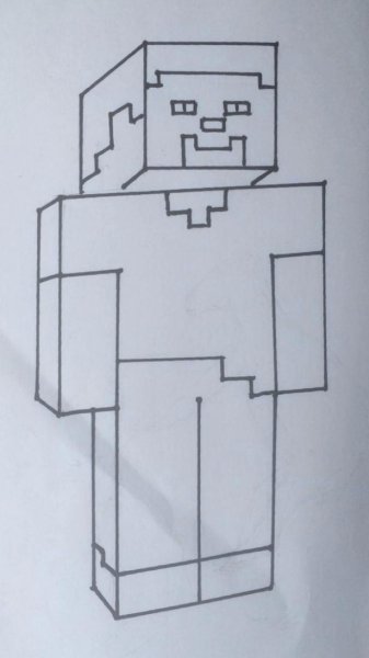 Стив из МАЙНКРАФТА карандашом