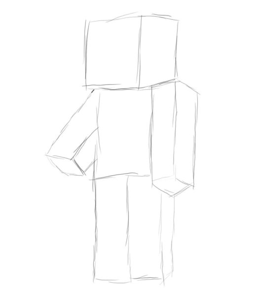 Поэтапное рисование майнкрафт