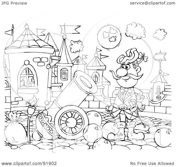 Приключения барона Мюнхаузена раскраска для детей